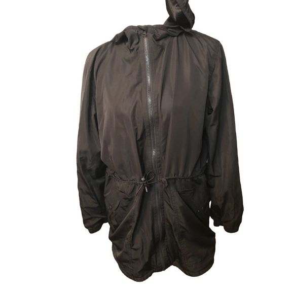 Old Navy Jackets & Blazers - Old Navy black hooded windbreaker rain jacket